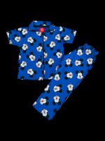 Playscott Unisex Kids Night Suit(Half Sleeve) - Blue Mickeys