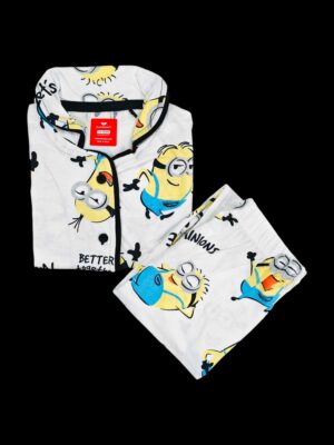 Playscott Unisex Kids Night Suit(Half Sleeve) - Minions
