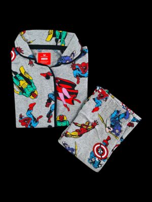 Playscott Unisex Kids Night Suit(Half Sleeve) - Avengers