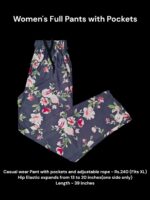 Women's Full Pant with Pockets (XL Size) - 14