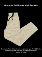 Women's Full Pant with Pockets (XL Size) - 01