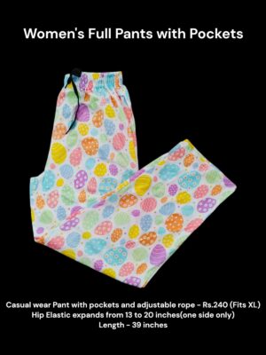 Women's Full Pant with Pockets (XL Size) - 13