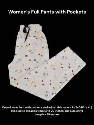 Women's Full Pant with Pockets (XL Size) - 11