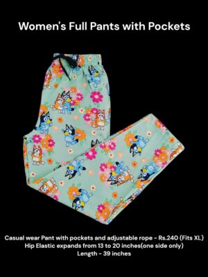 Women's Full Pant with Pockets (XL Size) - 15