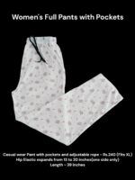 Women's Full Pant with Pockets (XL Size) - 16