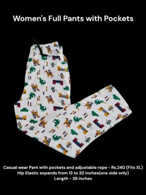 Women's Full Pant with Pockets (XL Size) - 03