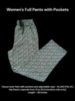 Women's Full Pant with Pockets (XL Size) - 08