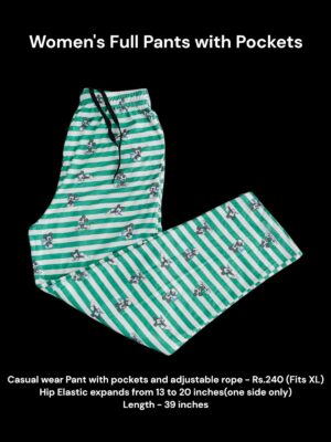 Women's Full Pant with Pockets (XL Size) - 04