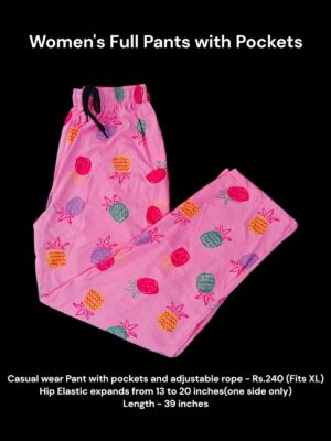 Women's Full Pant with Pockets (XL Size) - 09