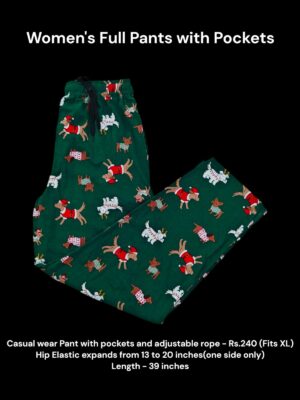 Women's Full Pant with Pockets (XL Size) - 10