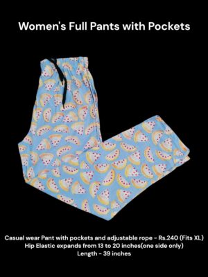 Women's Full Pant with Pockets (XL Size) - 02