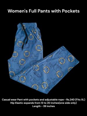 Women's Full Pant with Pockets (XL Size) - 12