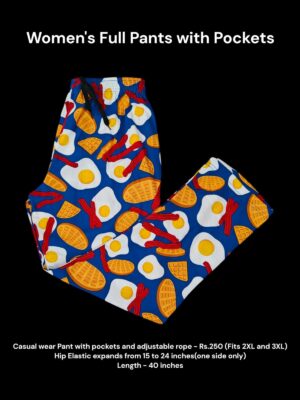 Women's Full Pant with Pockets (2XL/3XL Size) - 13