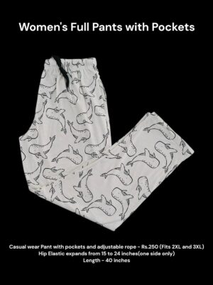 Women's Full Pant with Pockets (2XL/3XL Size) - 14