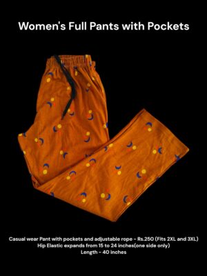Women's Full Pant with Pockets (2XL/3XL Size) - 10
