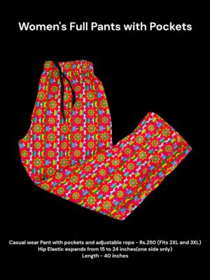 Women's Full Pant with Pockets (2XL/3XL Size) - 07