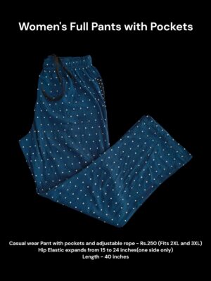Women's Full Pant with Pockets (2XL/3XL Size) - 16