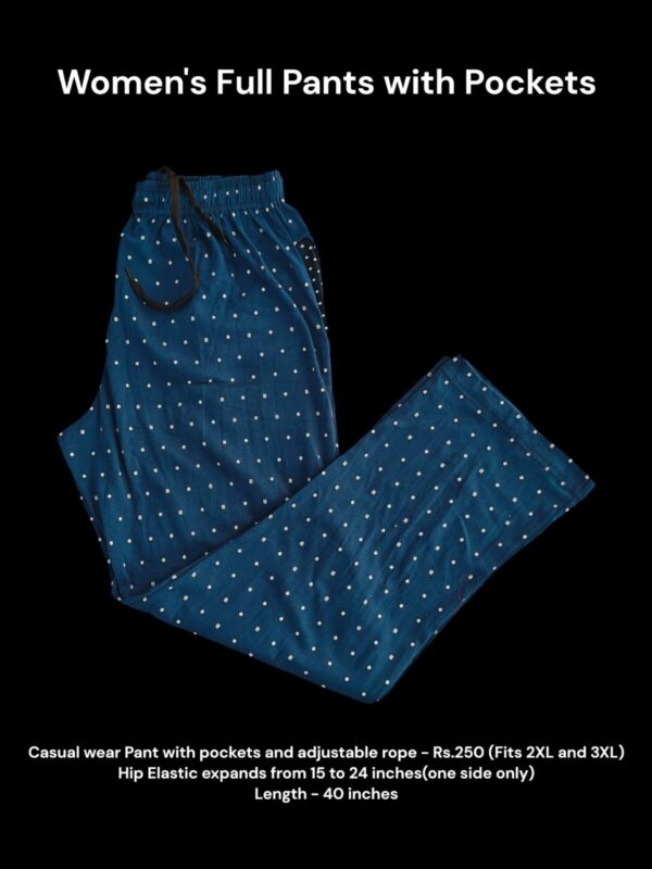 Women's Full Pant with Pockets (2XL/3XL Size) - 16