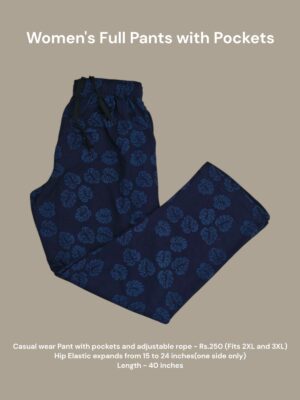 Women's Full Pant with Pockets (2XL/3XL Size) - 05