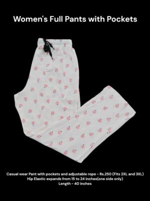 Women's Full Pant with Pockets (2XL/3XL Size) - 04
