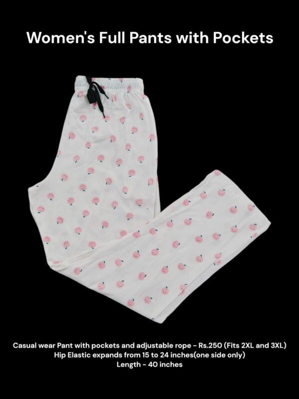 Women's Full Pant with Pockets (2XL/3XL Size) - 04