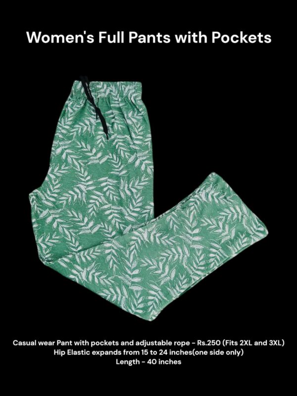Women's Full Pant with Pockets (2XL/3XL Size) - 06