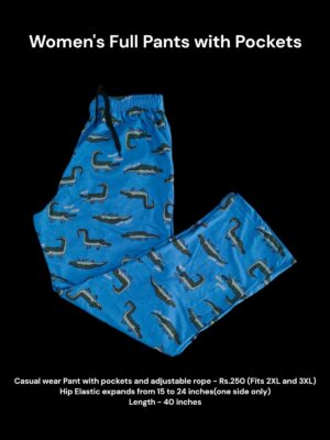 Women's Full Pant with Pockets (2XL/3XL Size) - 18