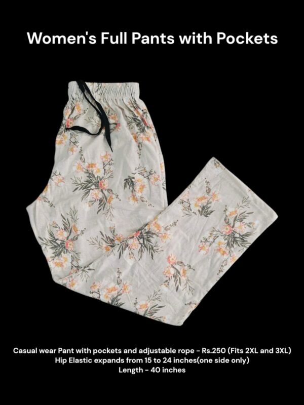 Women's Full Pant with Pockets (2XL/3XL Size) - 12