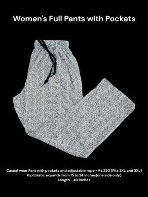 Women's Full Pant with Pockets (2XL/3XL Size) - 19