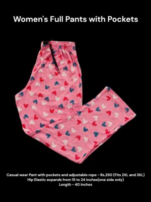 Women's Full Pant with Pockets (2XL/3XL Size) - 01