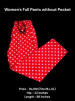Women's Full Pant without Pockets (M/L/XL Size) - N10