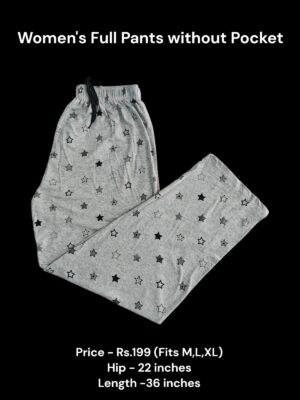 Women's Full Pant without Pockets (M/L/XL Size) - N12