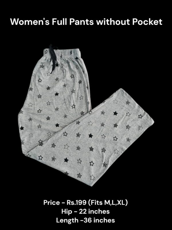 Women's Full Pant without Pockets (M/L/XL Size) - N12