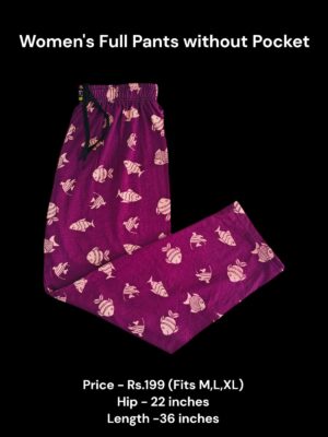 Women's Full Pant without Pockets (M/L/XL Size) - N17
