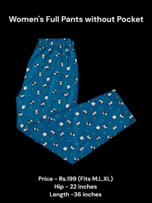 Women's Full Pant without Pockets (M/L/XL Size) - N08