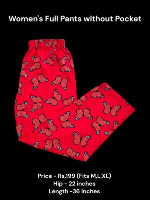 Women's Full Pant without Pockets (M/L/XL Size) - N04