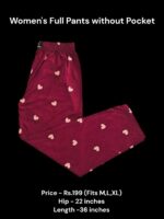 Women's Full Pant without Pockets (M/L/XL Size) - N18