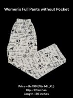 Women's Full Pant without Pockets (M/L/XL Size) - N02
