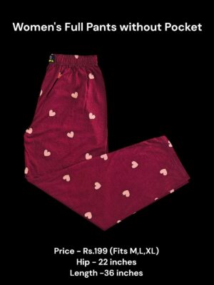 Women's Full Pant without Pockets (M/L/XL Size) - N18