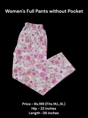 Women's Full Pant without Pockets (M/L/XL Size) - N13