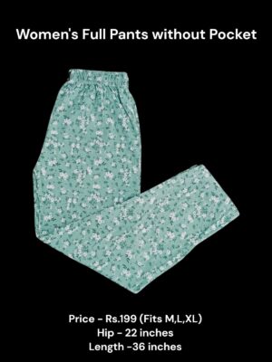 Women's Full Pant without Pockets (M/L/XL Size) - N16