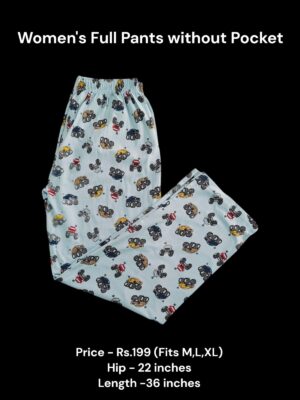 Women's Full Pant without Pockets (M/L/XL Size) - N14