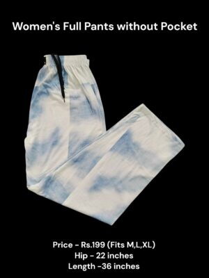 Women's Full Pant without Pockets (M/L/XL Size) - N03