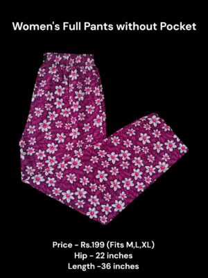 Women's Full Pant without Pockets (M/L/XL Size) - N05