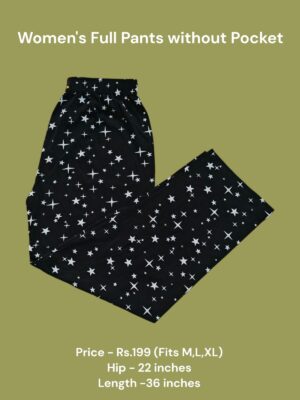 Women's Full Pant without Pockets (M/L/XL Size) - N09