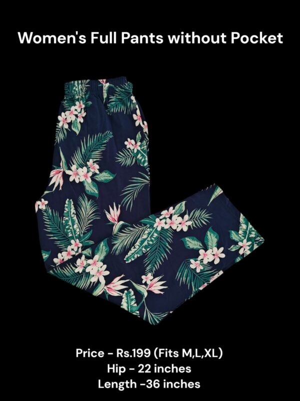 Women's Full Pant without Pockets (M/L/XL Size) - N07