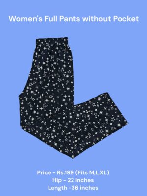 Women's Full Pant without Pockets (M/L/XL Size) - N15