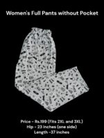Women's Full Pant without Pockets (2XL/3XL Size) - 04