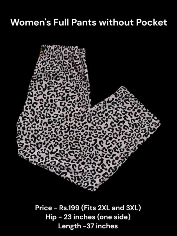 Women's Full Pant without Pockets (2XL/3XL Size) - 20