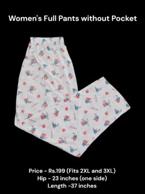 Women's Full Pant without Pockets (2XL/3XL Size) - 02